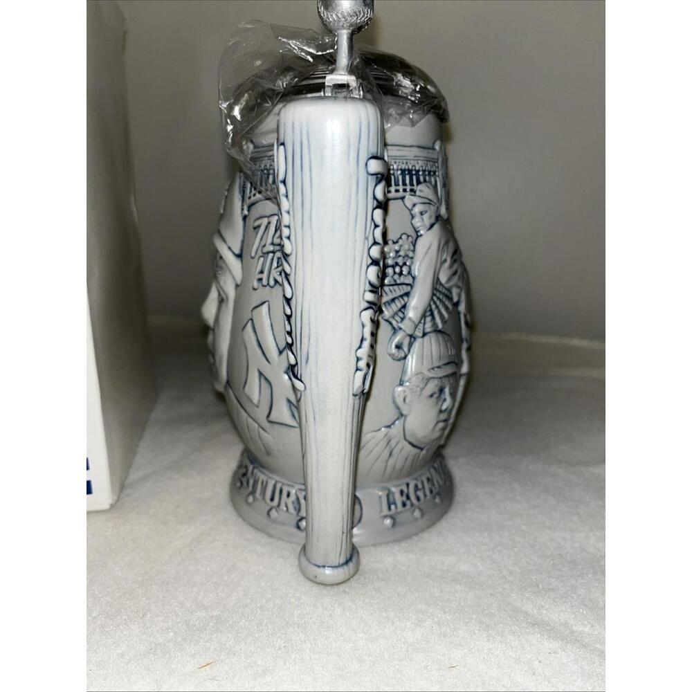 Pristine 1999 Babe Ruth Legend of the Century Collectors Lidded Beer Stein COA - Picture 4 of 14